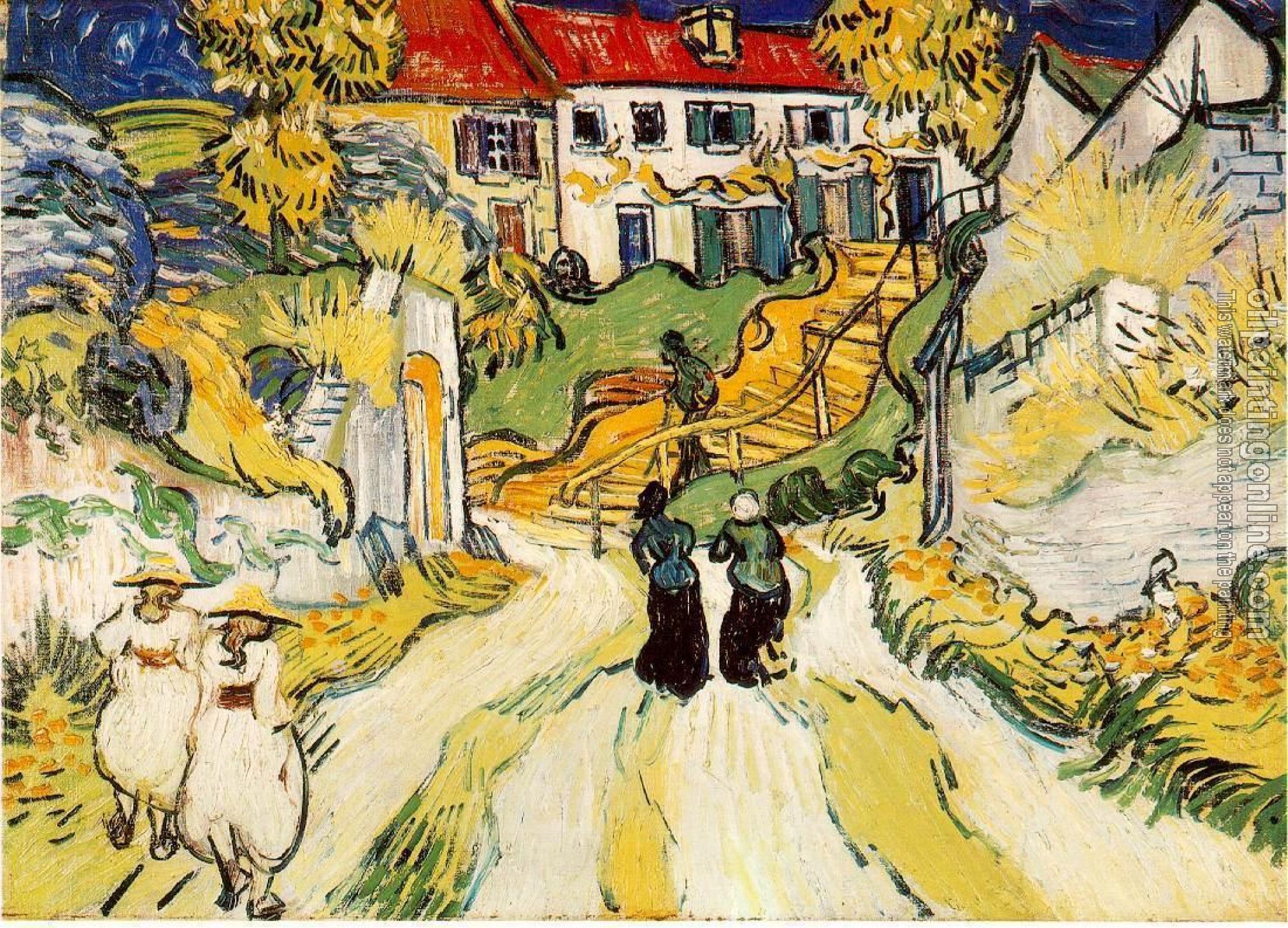 Gogh, Vincent van - Village Street and Stairs with Figures